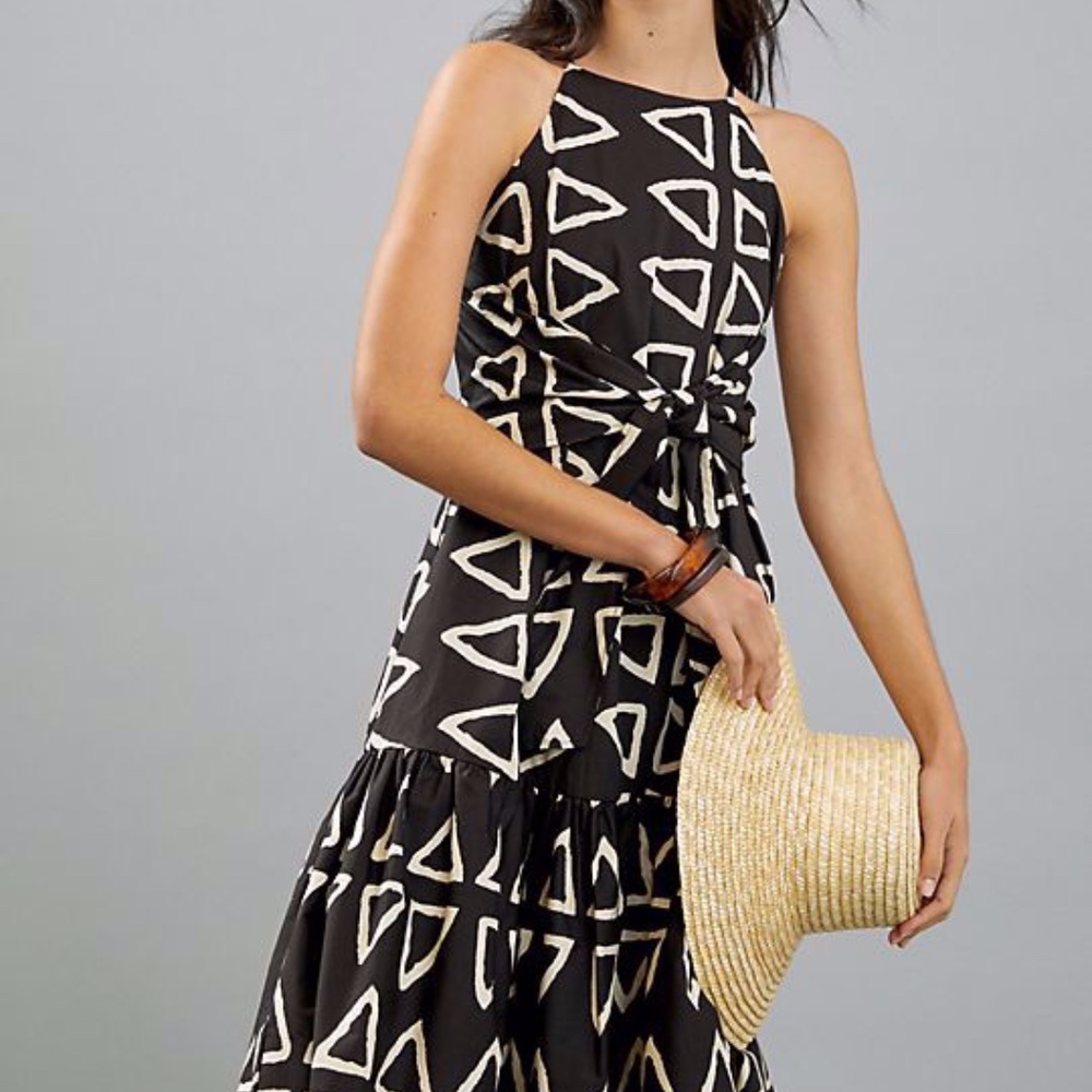 Corey Lynn Calter Triangle Print Halter Midi Dress - image 1